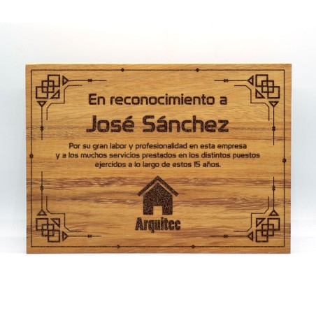 Placa personalizada Con base de madera Hacenos tu consulta Recordatorio .  Reconocimiento #placa…