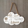 Natalicios Originales Personalizados de Madera Nube